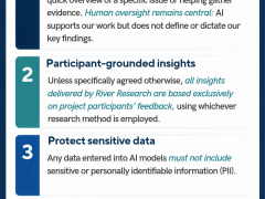 River’s guidelines for using AI in the analysis of data