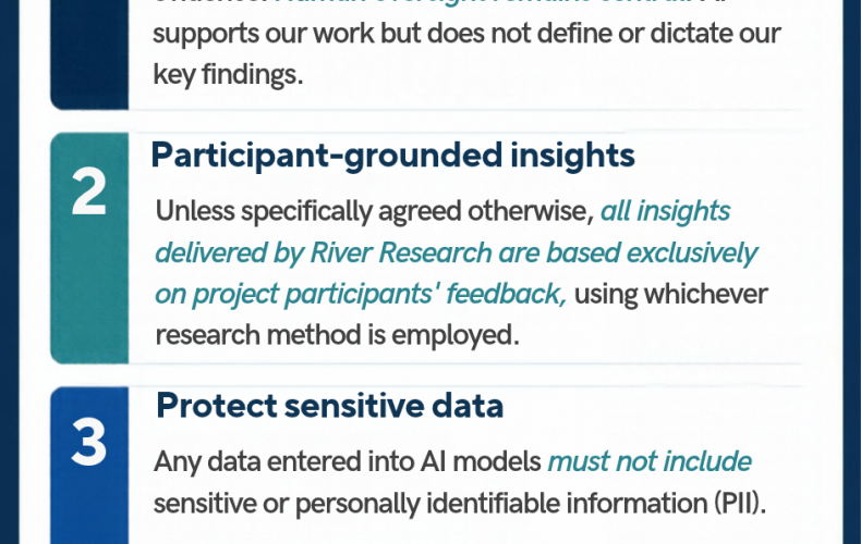 River’s guidelines for using AI in the analysis of data